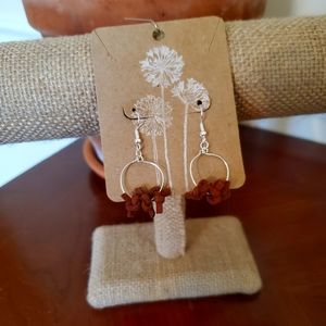 Leather knotted earrings